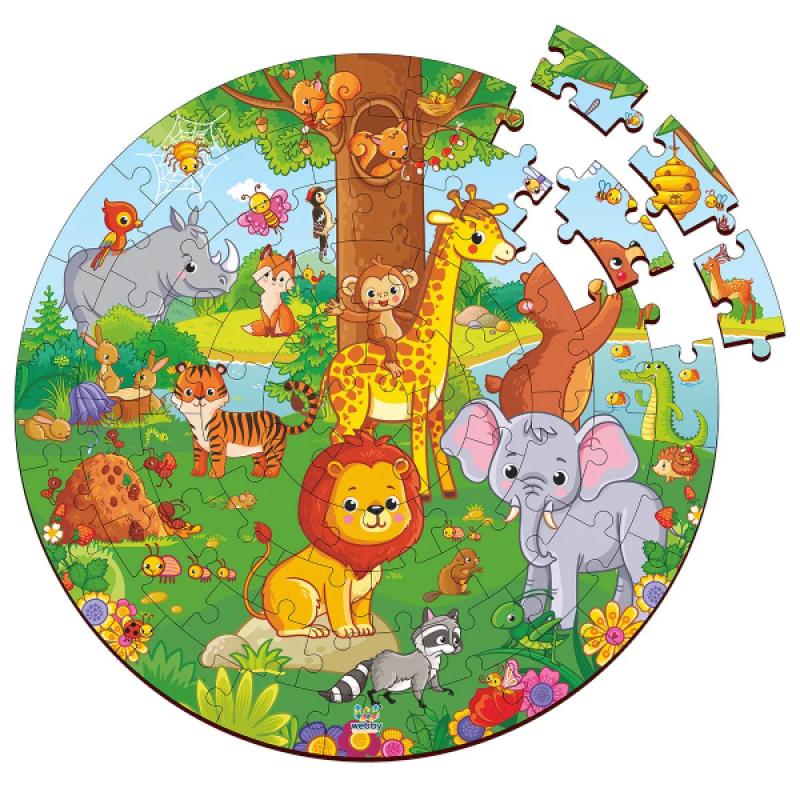 Wooden Jigsaw Puzzles for Kids, 60 Pcs